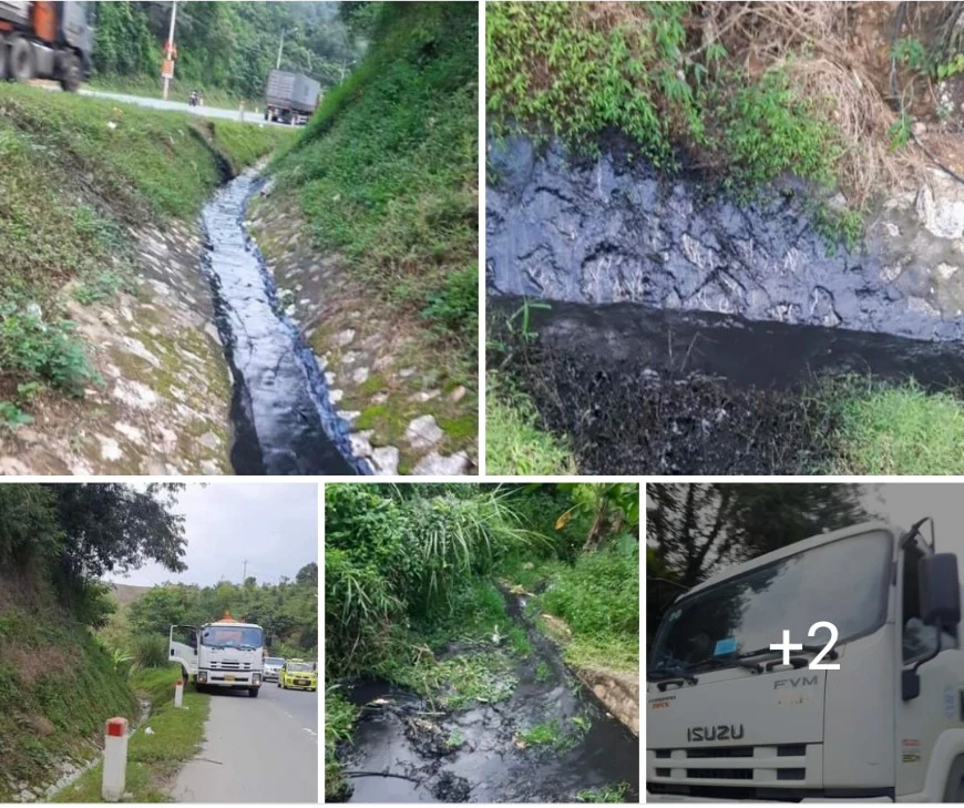 Vụ đổ chất thải nguy hại gần bi&ecirc;n giới: Doanh nghiệp sử dụng logo của đối thủ - Ảnh 1.