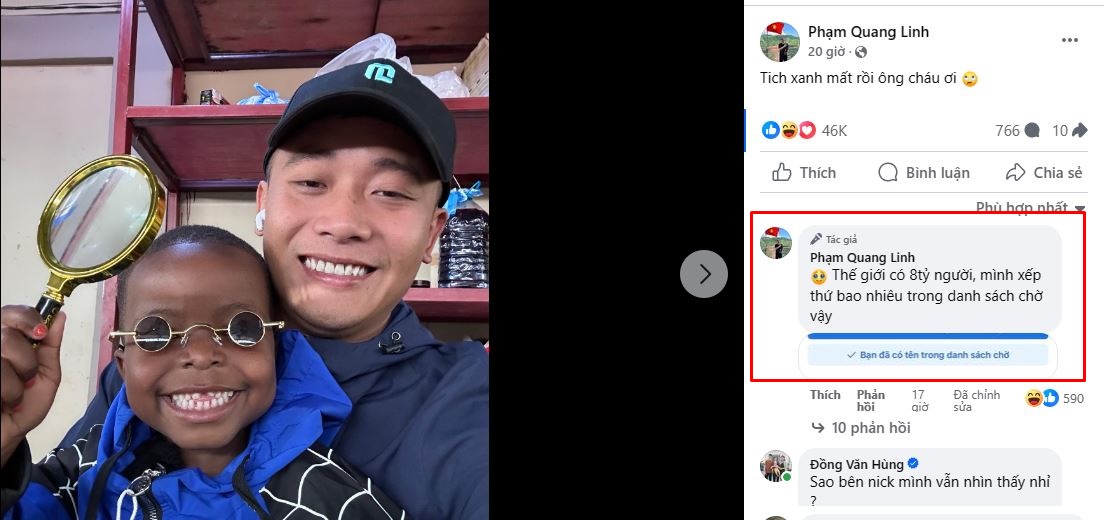 Quang Linh Vlog mếu v&igrave; bay m&agrave;u t&iacute;ch xanh, phản ứng của hội bạn th&acirc;n chiếm trọn spotlight - Ảnh 1.