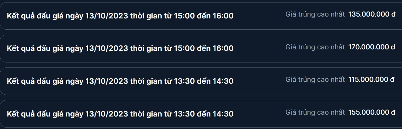 Đấu gi&aacute; 80 biển số chiều 13/10: Kh&ocirc;ng biển n&agrave;o chốt gi&aacute; tr&ecirc;n 200 triệu - Ảnh 1.
