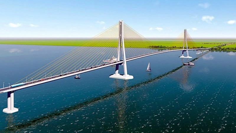 Thủ tướng ấn n&uacute;t khởi c&ocirc;ng cầu Đại Ng&atilde;i vượt s&ocirc;ng Hậu, nối Tr&agrave; Vinh - S&oacute;c Trăng - Ảnh 4.