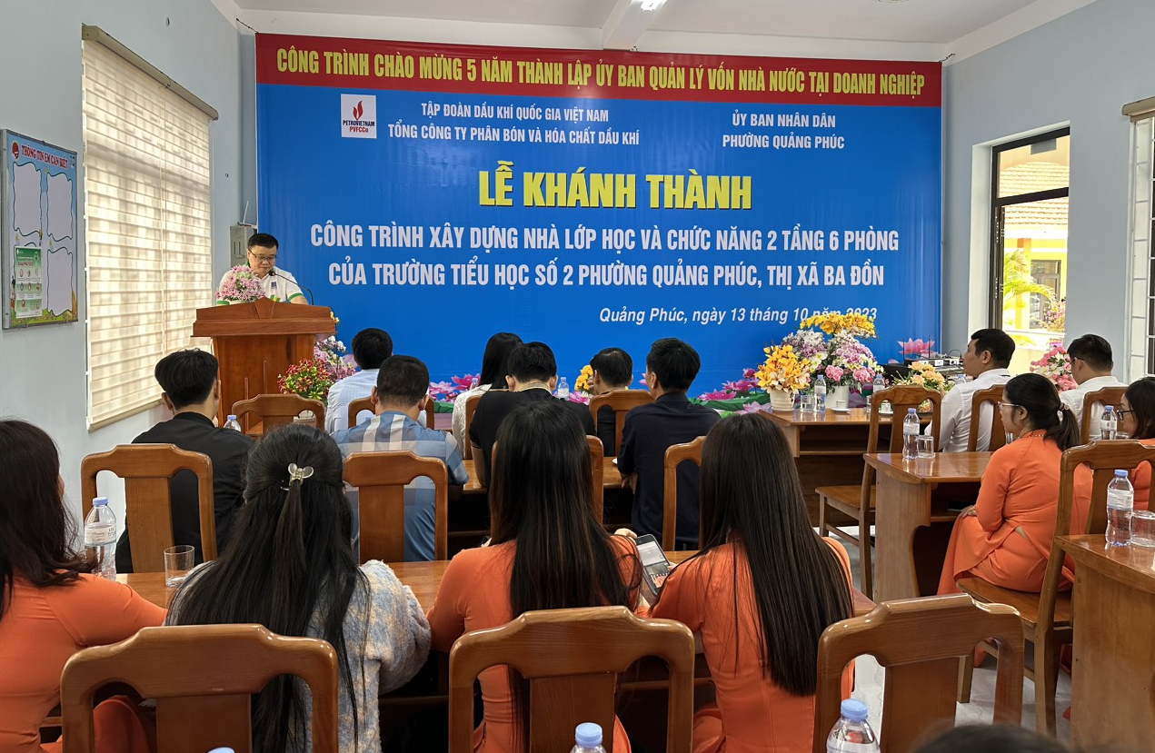 Kh&aacute;nh th&agrave;nh nh&agrave; lớp học, chức năng trường Tiểu học số 2 Ba Đồn, Quảng B&igrave;nh - Ảnh 1.