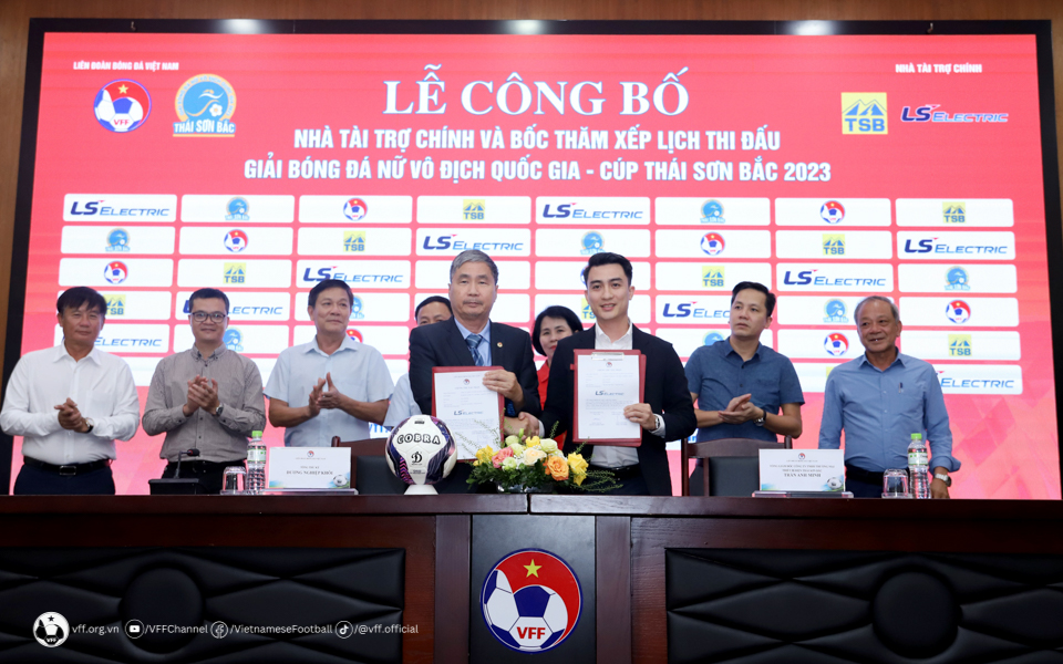 VFF c&ocirc;ng bố Nh&agrave; t&agrave;i trợ ch&iacute;nh Giải b&oacute;ng đ&aacute; nữ v&ocirc; địch quốc gia &ndash; C&uacute;p Th&aacute;i Sơn Bắc 2023 - Ảnh 1.