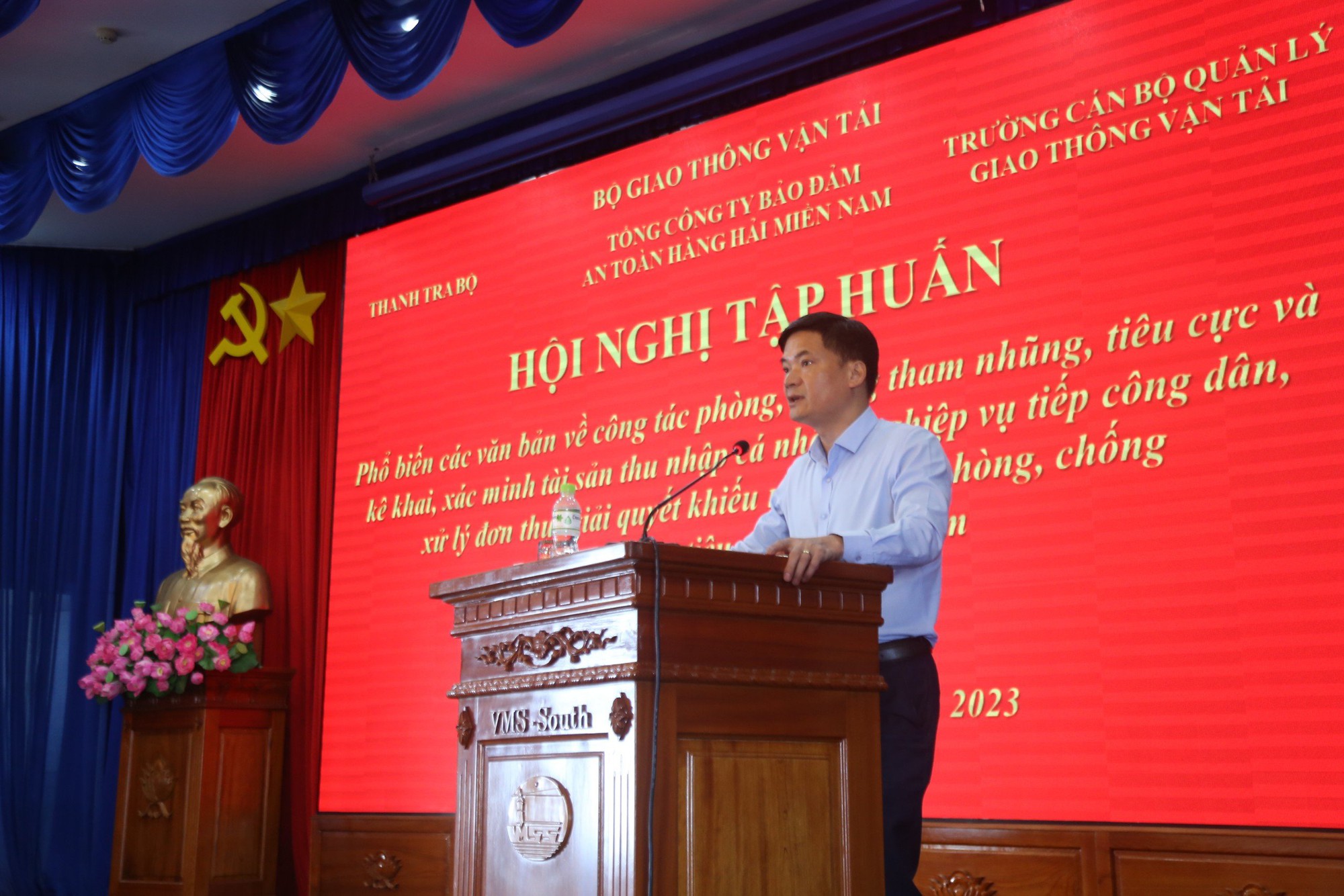 Ng&agrave;nh Giao th&ocirc;ng tập huấn c&ocirc;ng t&aacute;c ph&ograve;ng, chống tham nhũng, ti&ecirc;u cực tại 6 điểm cầu - Ảnh 2.