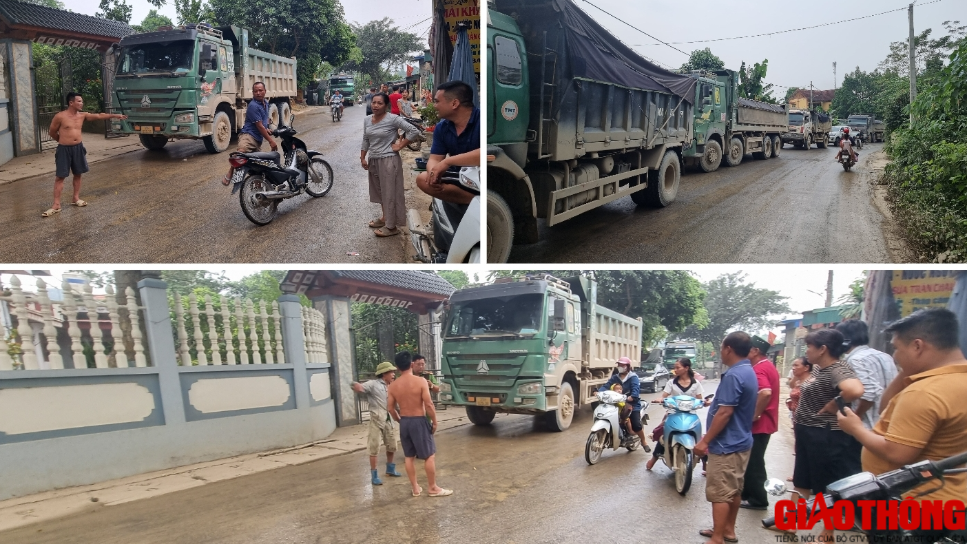 Ho&agrave; B&igrave;nh: Xe chở c&oacute; ngọn lộng h&agrave;nh, người d&acirc;n bức x&uacute;c chặn đường   - Ảnh 5.
