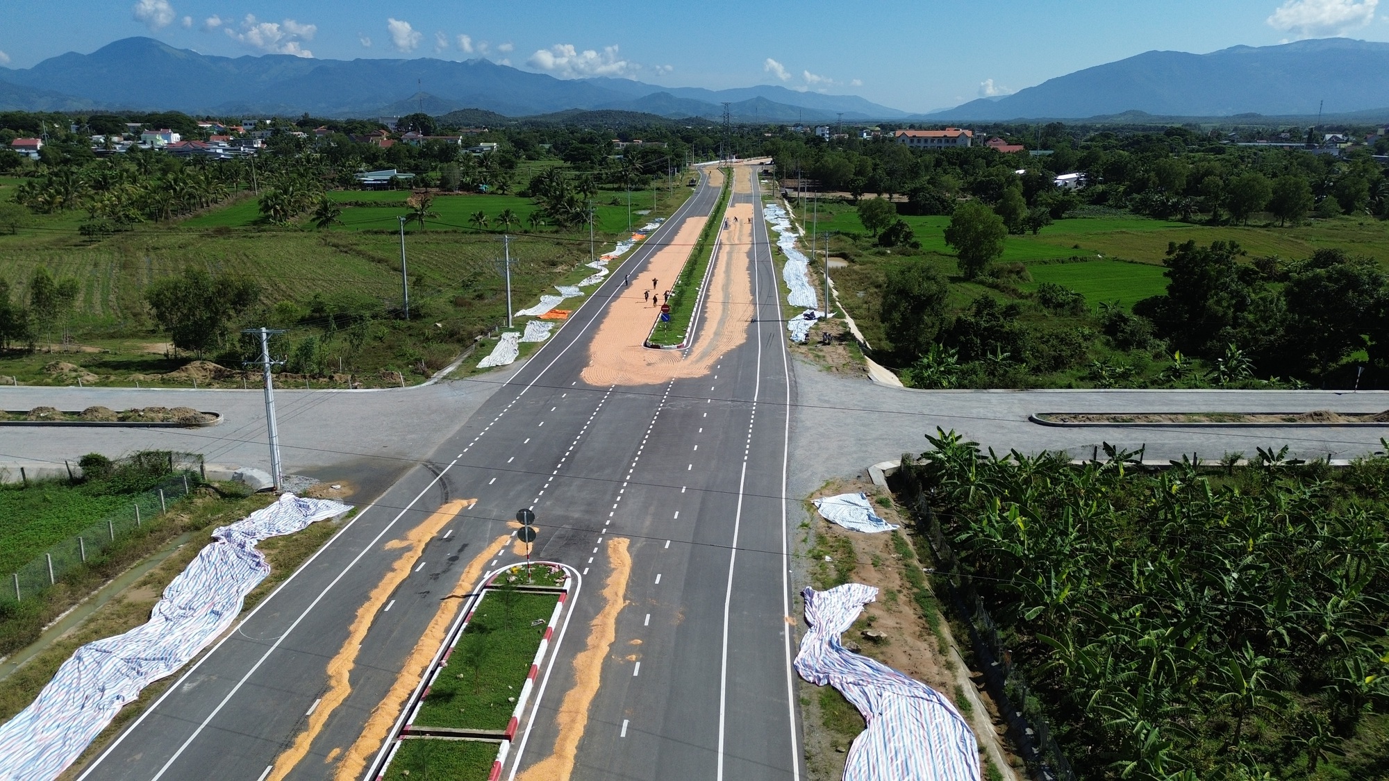 Ninh Thuận: Đường giữa thị trấn th&agrave;nh s&acirc;n phơi hạt ng&ocirc;, tai nạn r&igrave;nh rập - Ảnh 5.