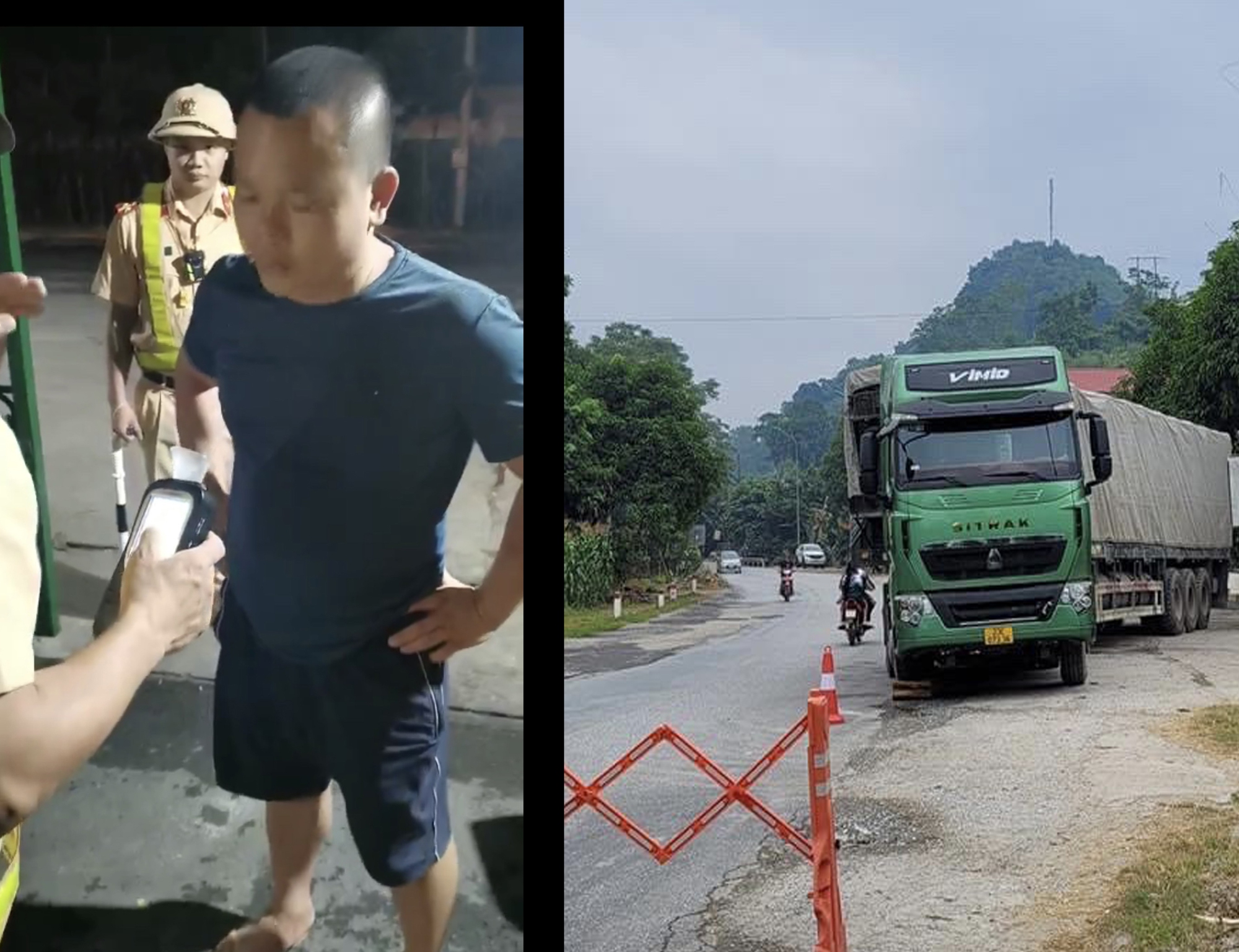 H&agrave; Giang: Khởi tố t&agrave;i xế uống rượu, chở qu&aacute; tải lăng mạ CSGT, l&aacute;i xe chắn ngang QL2 - Ảnh 2.