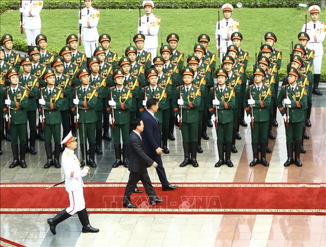 Chủ tịch nước chủ tr&igrave; lễ đ&oacute;n Tổng thống M&ocirc;ng Cổ thăm cấp Nh&agrave; nước tới Việt Nam - Ảnh 2.