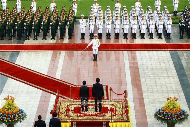 Chủ tịch nước chủ tr&igrave; lễ đ&oacute;n Tổng thống M&ocirc;ng Cổ thăm cấp Nh&agrave; nước tới Việt Nam - Ảnh 1.