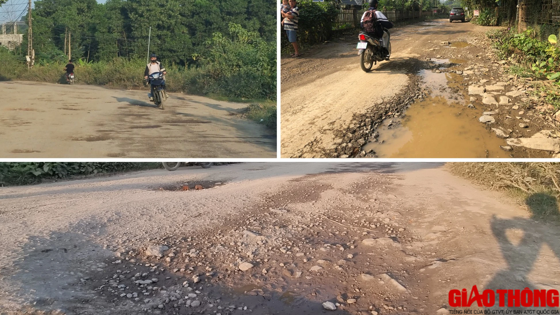 Ho&agrave; B&igrave;nh: Xe vật liệu c&agrave;y n&aacute;t đường d&acirc;n sinh, đi v&agrave;o đường giới hạn 10 tấn - Ảnh 2.
