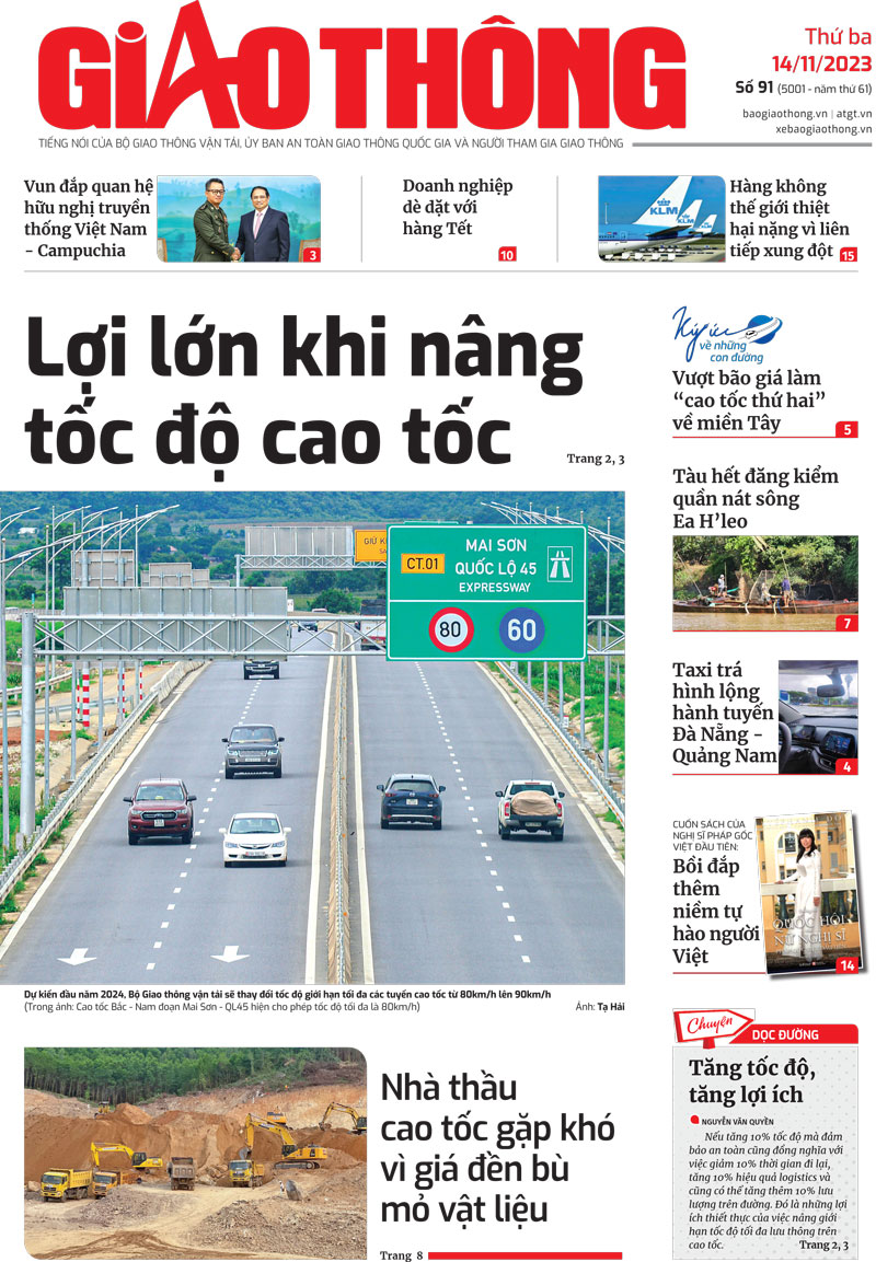Tin mới nhất, hay nhất tr&ecirc;n B&aacute;o Giao th&ocirc;ng ng&agrave;y 14/11/2023 - Ảnh 1.