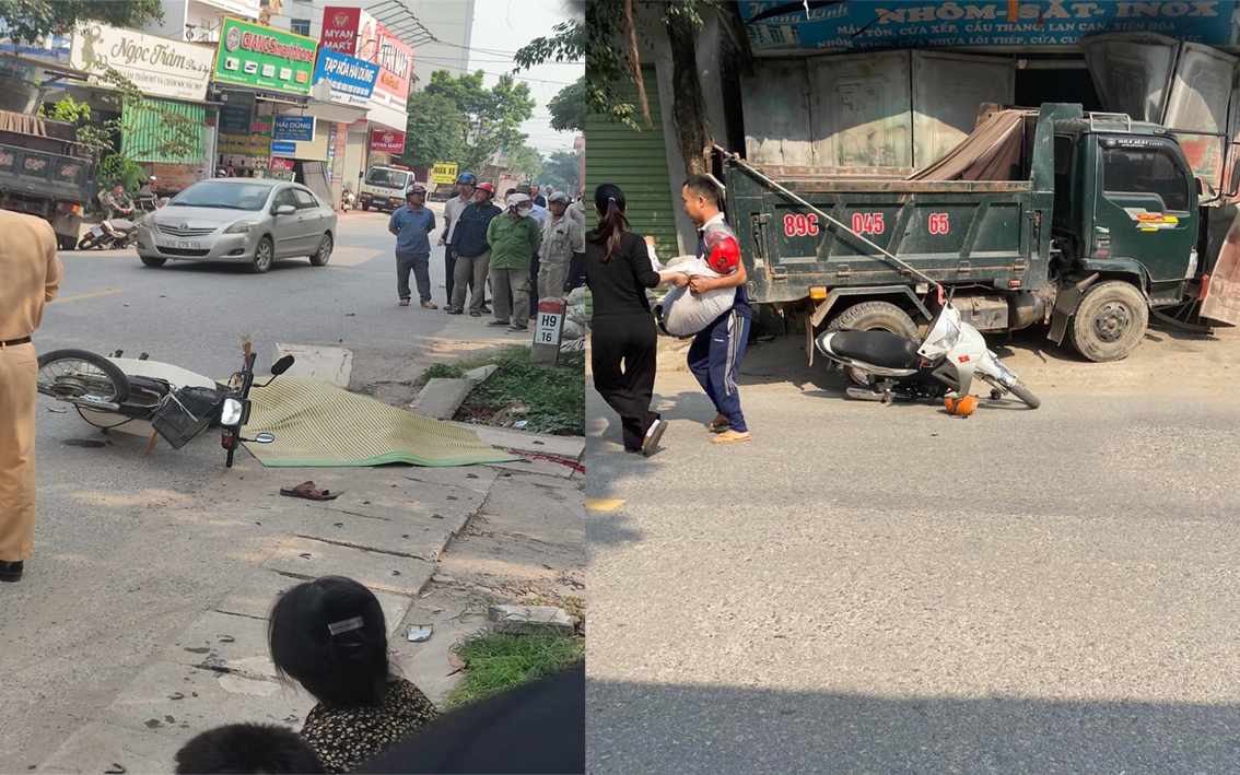 Xe tải lấn l&agrave;n đ&acirc;m 2 xe m&aacute;y khiến 1 người tử vong