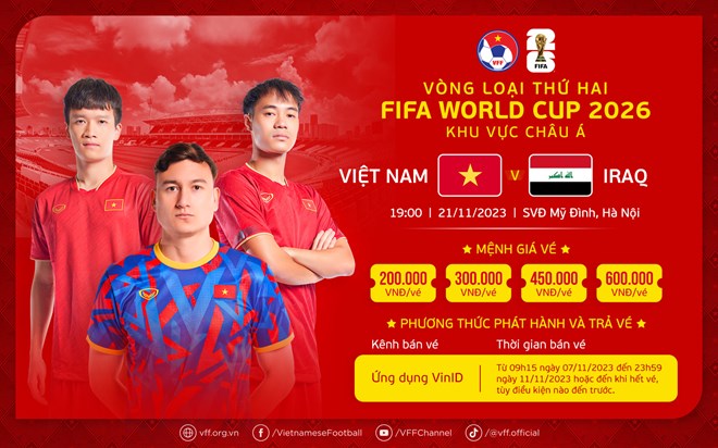 Mua v&eacute; xem trận tuyển Việt Nam gặp Iraq ở đ&acirc;u, khi n&agrave;o? - Ảnh 1.