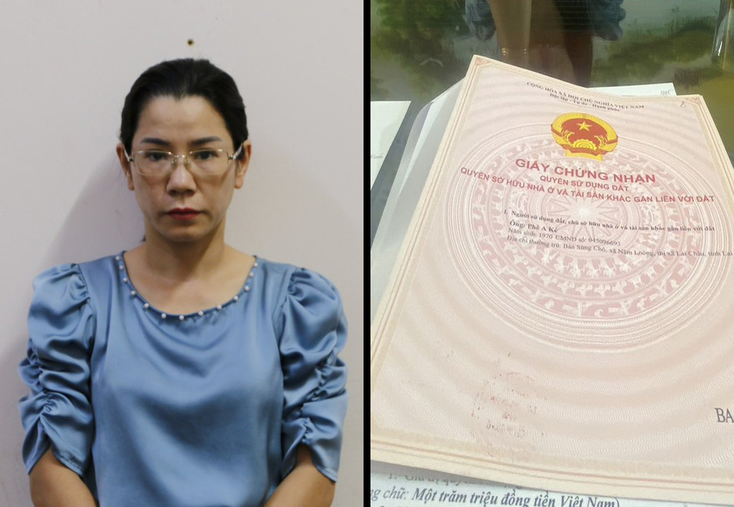 Lai Ch&acirc;u: Bắt nh&acirc;n vi&ecirc;n văn ph&ograve;ng đăng k&yacute; đất đai giả mạo sổ đỏ chiếm đoạt tr&ecirc;n 3 tỷ đồng  - Ảnh 2.