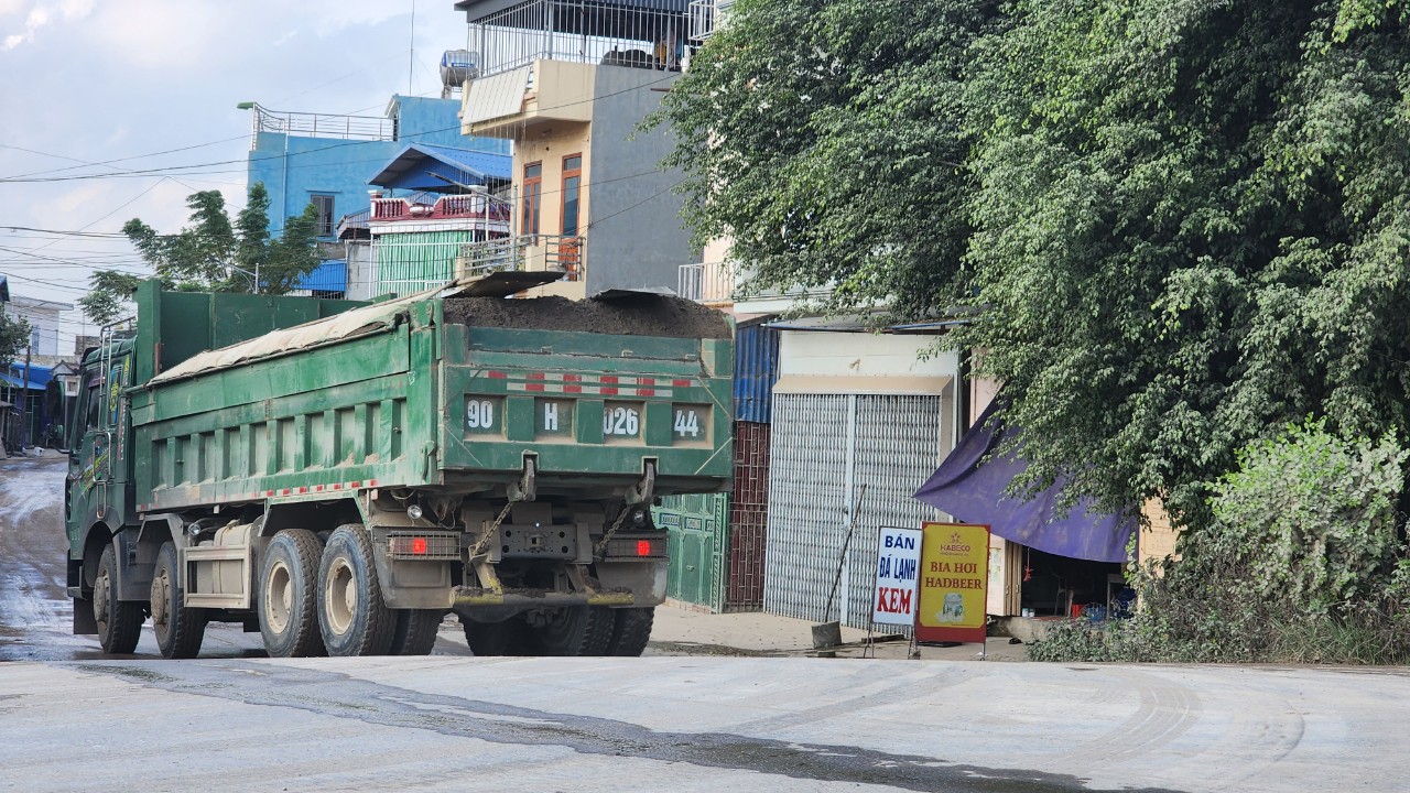 &ldquo;Binh đo&agrave;n&rdquo; xe nghi qu&aacute; tải nườm nượp ra v&agrave;o b&atilde;i s&ocirc;ng, quần thảo đường đ&ecirc; ở Nam Định - Ảnh 3.