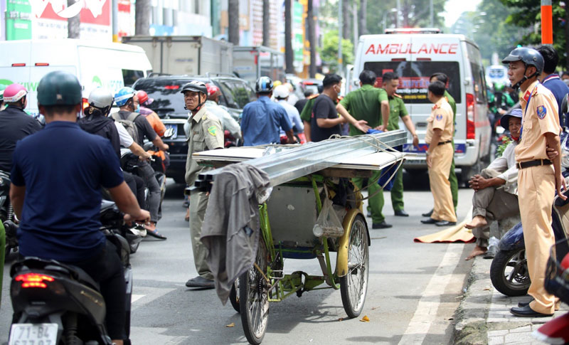 Hiện trường vụ tai nạn - Ảnh: A.V.