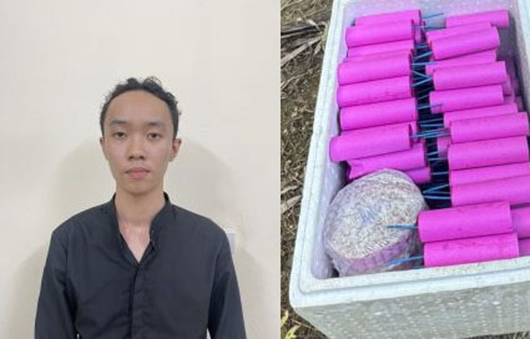 Y&ecirc;n B&aacute;i: Một ng&agrave;y bắt giữ 4 vụ vận chuyển gần 100 kg ph&aacute;o nổ tr&aacute;i ph&eacute;p - Ảnh 2.
