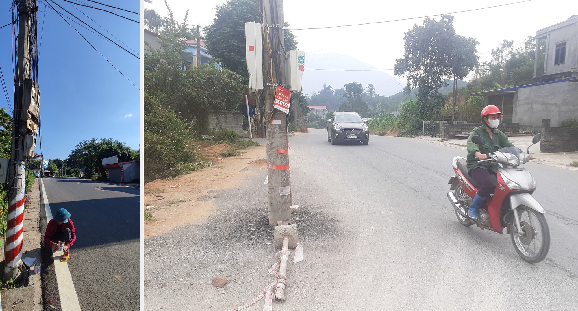 Th&aacute;i Nguy&ecirc;n: Đường l&agrave;m xong chưa thể b&agrave;n giao v&igrave; vướng cột điện - Ảnh 2.