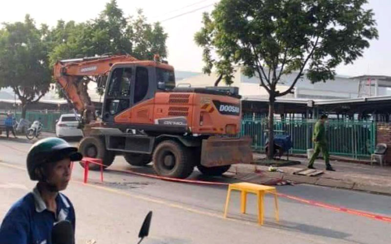 Hiện trường vụ tai nạn.
