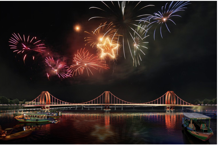 Cầu hơn 2.200 tỷ ở Quảng Ng&atilde;i x&acirc;y dựng theo phương &aacute;n kiến tr&uacute;c "Dấu ấn s&ocirc;ng Tr&agrave;" - Ảnh 1.