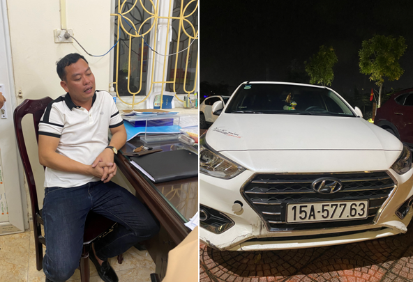Tam giư t&agrave;i xế vi phạm nồng độ cồn, tấn c&ocirc;ng chiến sĩ C&ocirc;ng an ở Hải Ph&ograve;ng - Ảnh 1.
