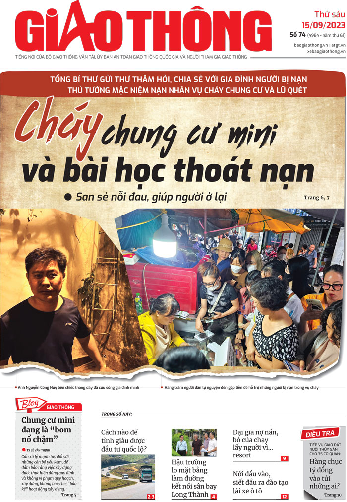 Tin mới nhất, hay nhất trên Báo Giao thông ngày 15/9/2023 - Ảnh 1. Tin mới nhất, hay nhất trên Báo Giao thông ngày 15/9/2023 - Ảnh 1.