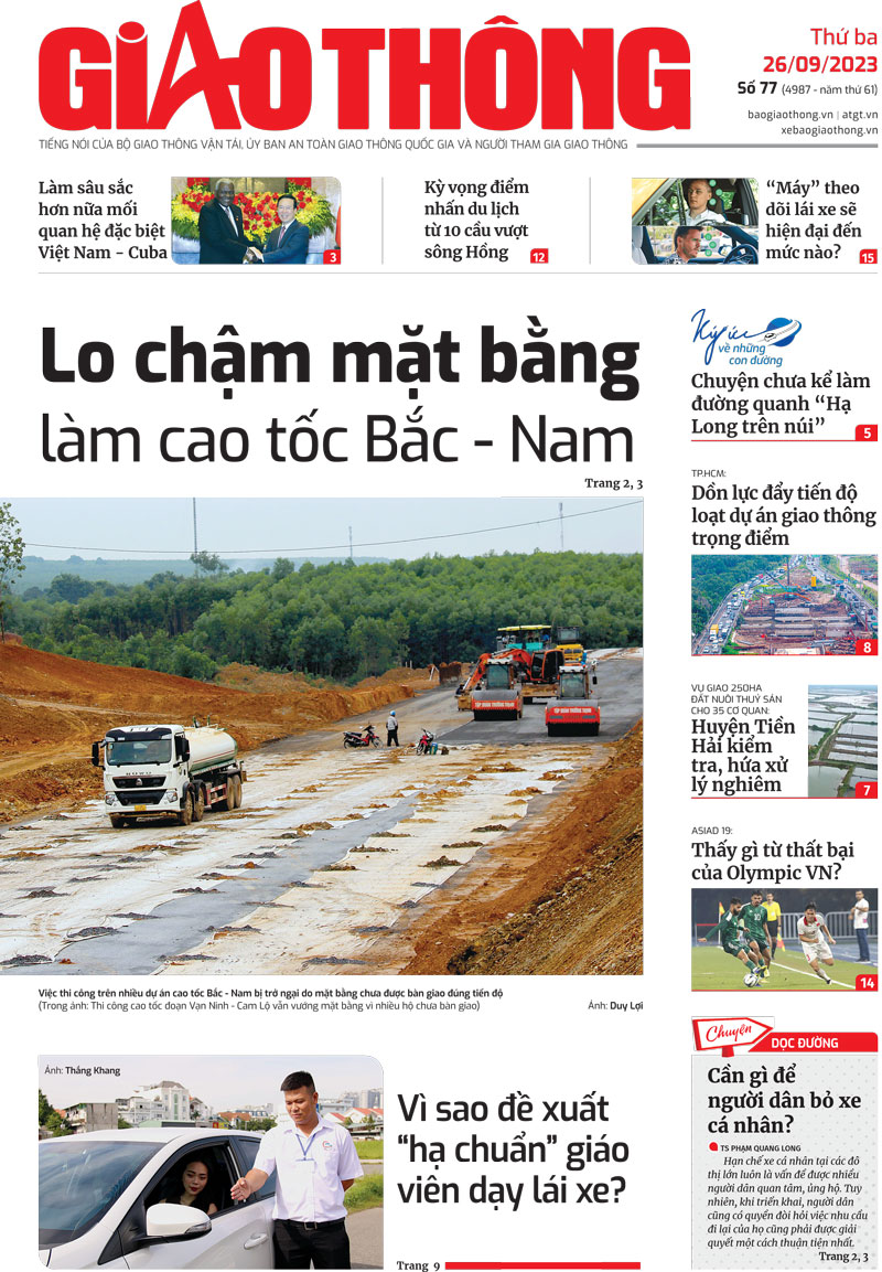 Tin mới nhất, hay nhất tr&ecirc;n B&aacute;o Giao th&ocirc;ng ng&agrave;y 26/9/2023 - Ảnh 1.