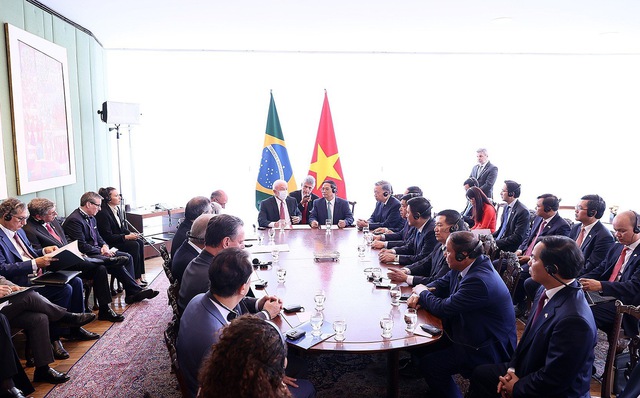 Thủ tướng Phạm Minh Ch&iacute;nh hội đ&agrave;m với Tổng thống Brazil Luiz Inacio Lula da Silva - Ảnh 5.
