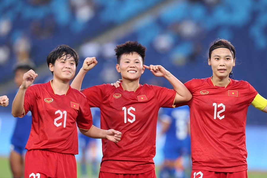 ASIAD 19: Tuyển nữ Việt Nam thắng hủy diệt Bangladesh - Ảnh 1.