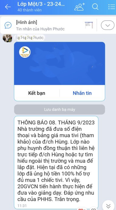 Kh&aacute;nh H&ograve;a: Một trường học phải trả lại tiền huy động mua ti vi - Ảnh 1.