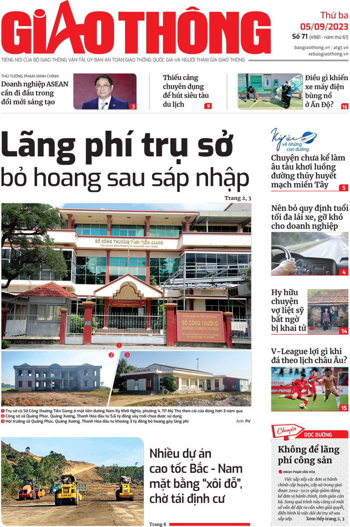 Tin mới nhất, hay nhất tr&ecirc;n B&aacute;o Giao th&ocirc;ng ng&agrave;y 5/9/2023 - Ảnh 1.