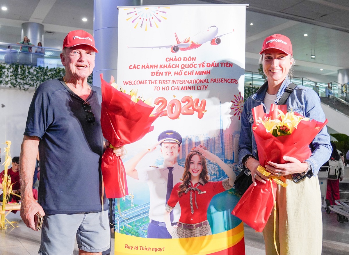 Vietjet tưng bừng đón khách quốc tế đầu năm 2024- Ảnh 2. Vietjet tưng bừng đón khách quốc tế đầu năm 2024- Ảnh 2.
