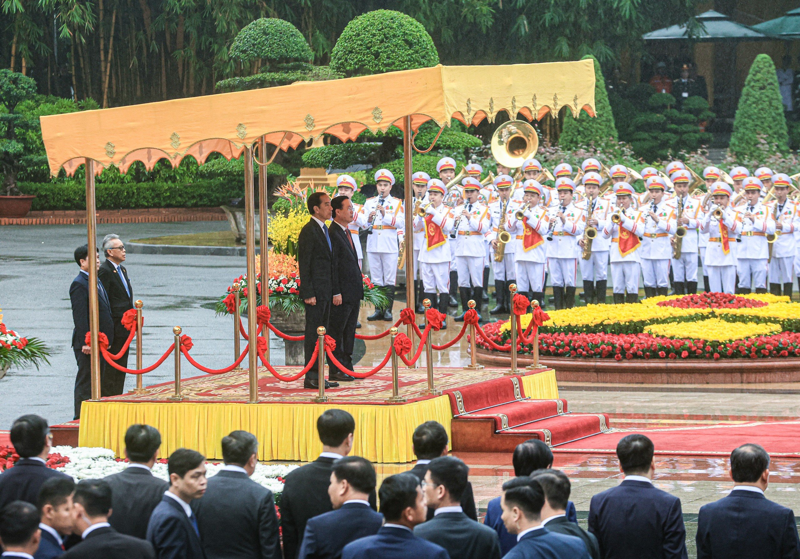Chủ tịch nước chủ tr&igrave; lễ đ&oacute;n cấp cao nhất Tổng thống Indonesia- Ảnh 1.