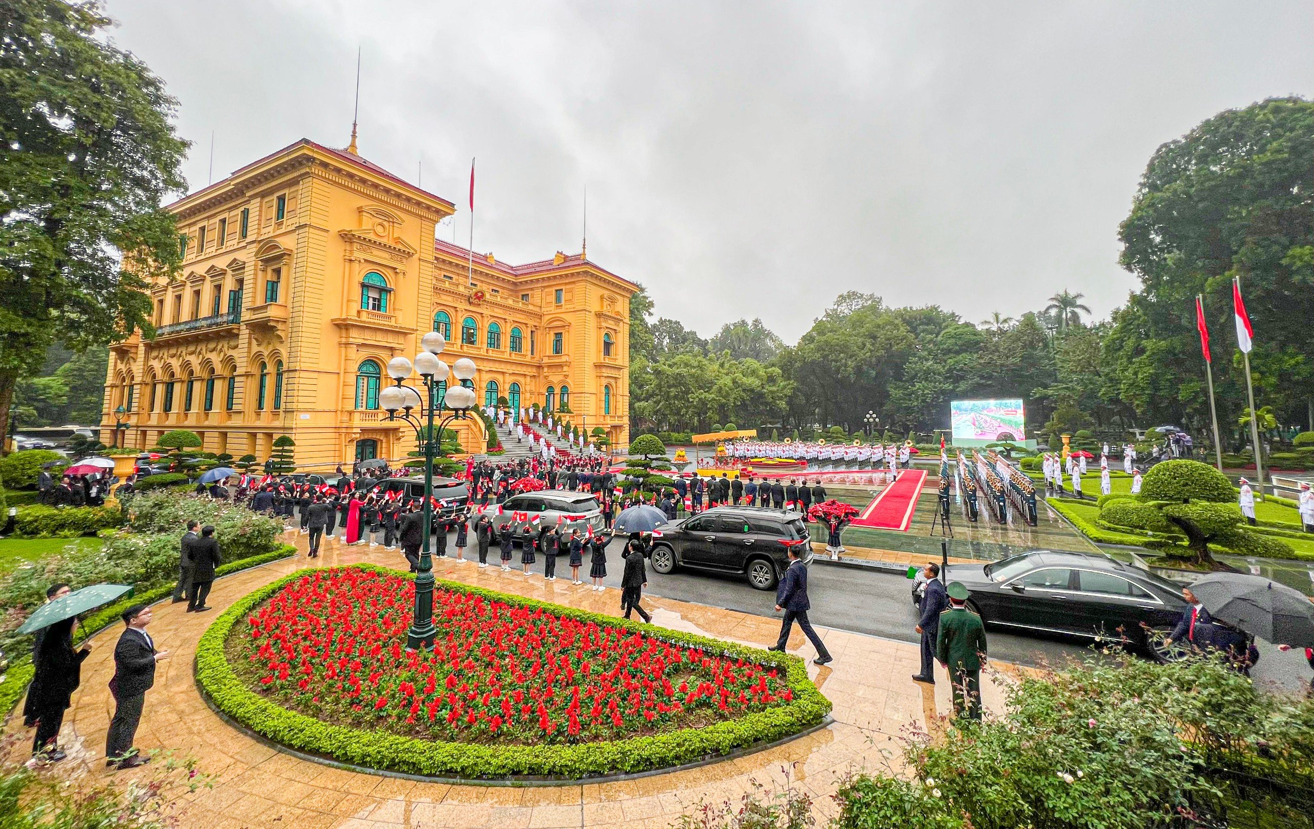 Chủ tịch nước chủ tr&igrave; lễ đ&oacute;n cấp cao nhất Tổng thống Indonesia- Ảnh 14.