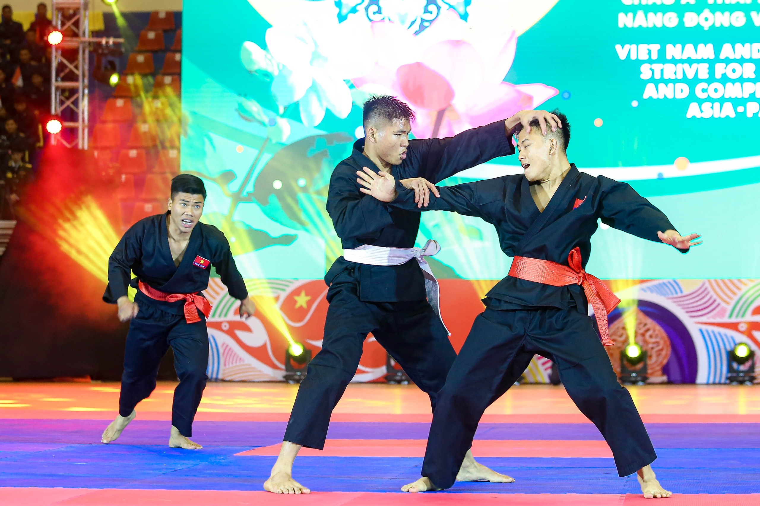 Chủ tịch nước v&agrave; Tổng thống Indonesia xem tr&igrave;nh diễn Pencak silat, v&otilde; cổ truyền- Ảnh 6.