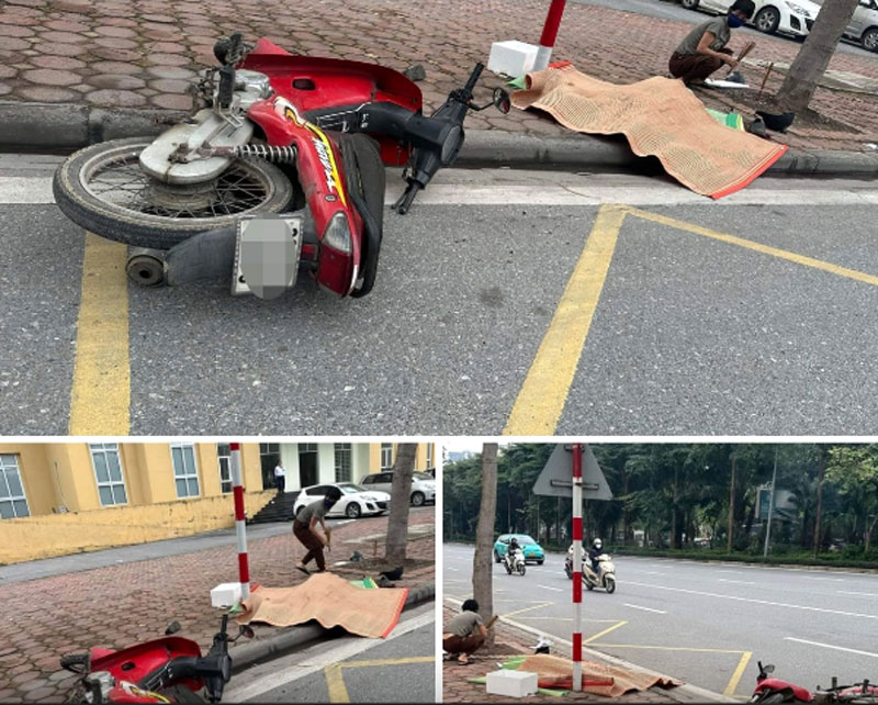 Hiện trường vụ tai nạn giao th&ocirc;ng khiến hai người thương vong tr&ecirc;n đường V&otilde; Ch&iacute; C&ocirc;ng.