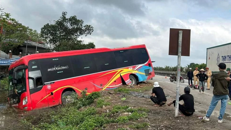 Hiện trường vụ tai nạn.