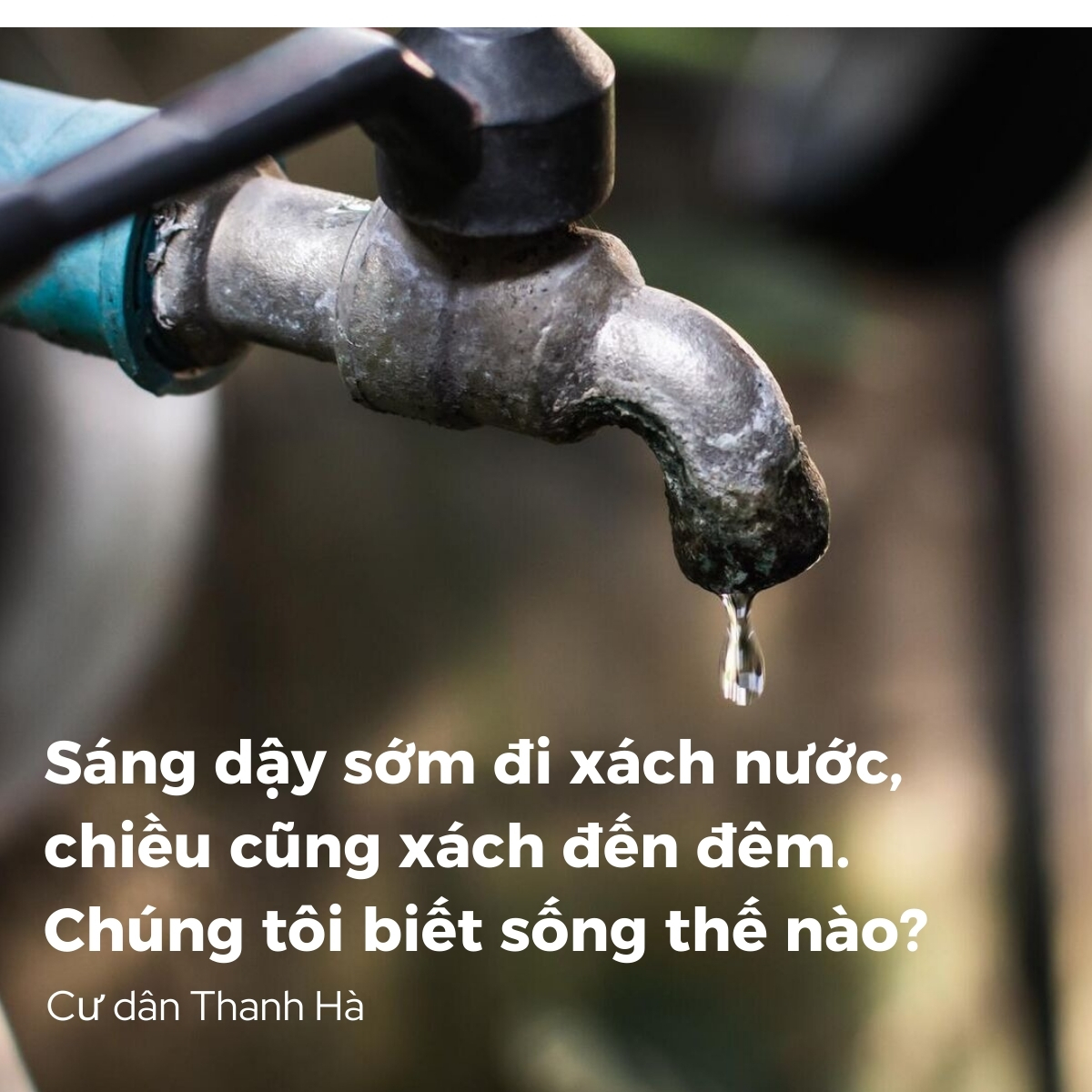 Cư d&acirc;n Thanh H&agrave; lại phải mang x&ocirc; chậu đi xin nước- Ảnh 2.