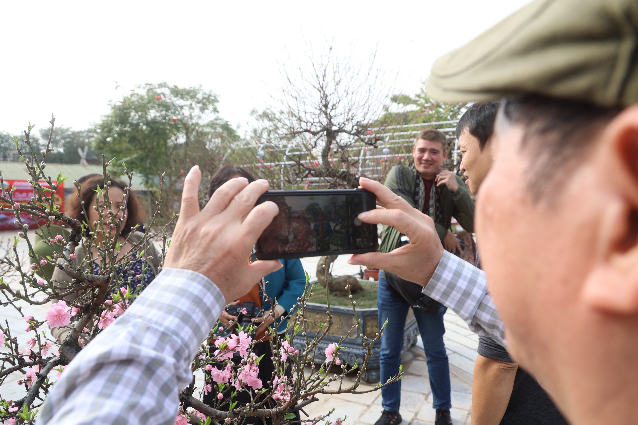 Du khách thích thú với hội thi hoa đào lần đầu tổ chức ở Thủ đô- Ảnh 9. Du khách thích thú với hội thi hoa đào lần đầu tổ chức ở Thủ đô- Ảnh 9.