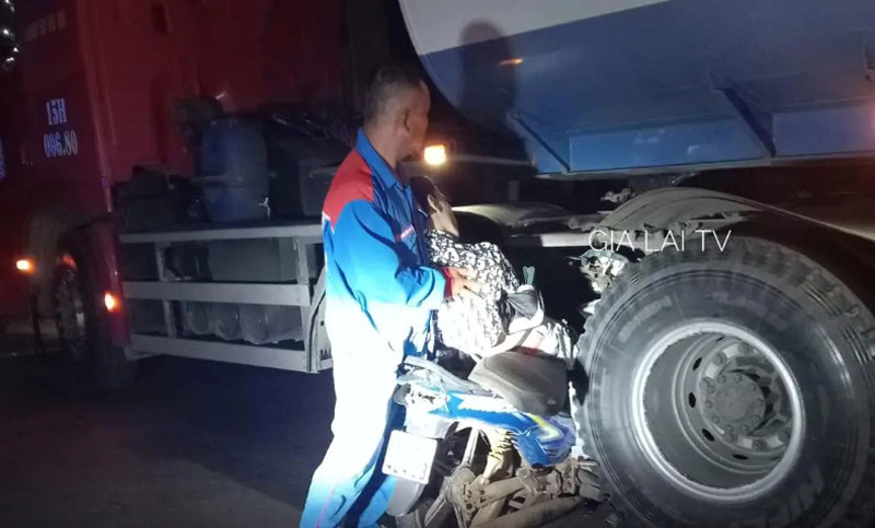 Hiện trường vụ TNGT (Ảnh Gia Lai TV).