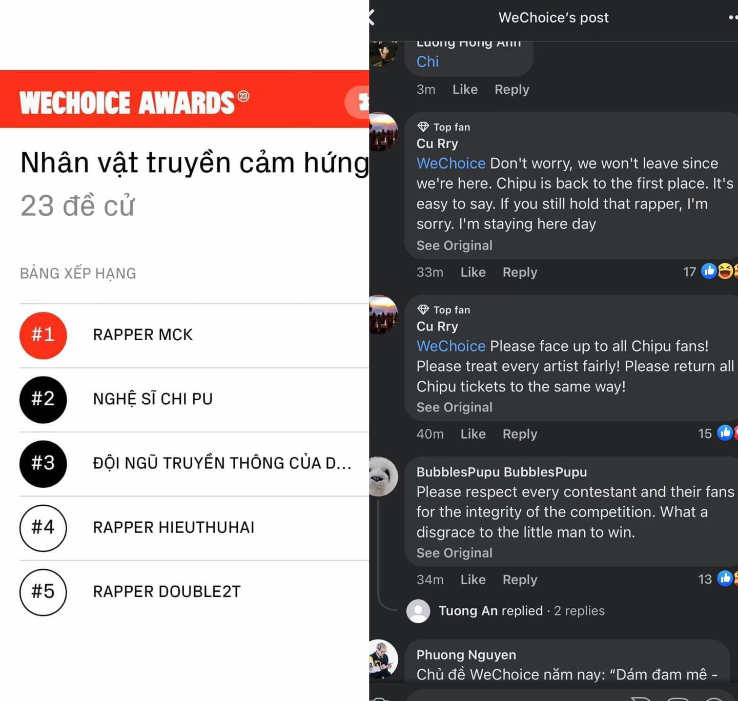 Rapper MCK vượt mặt Chi Pu tại WeChoice Awards khiến netizen Trung Quốc đồng loạt phẫn nộ- Ảnh 3.
