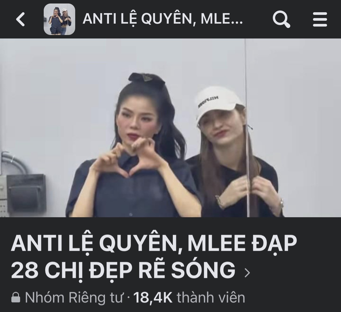 Lệ Quy&ecirc;n vạ miệng, bị lập group anti-fan l&ecirc;n đến 18.400 người tham gia- Ảnh 1.