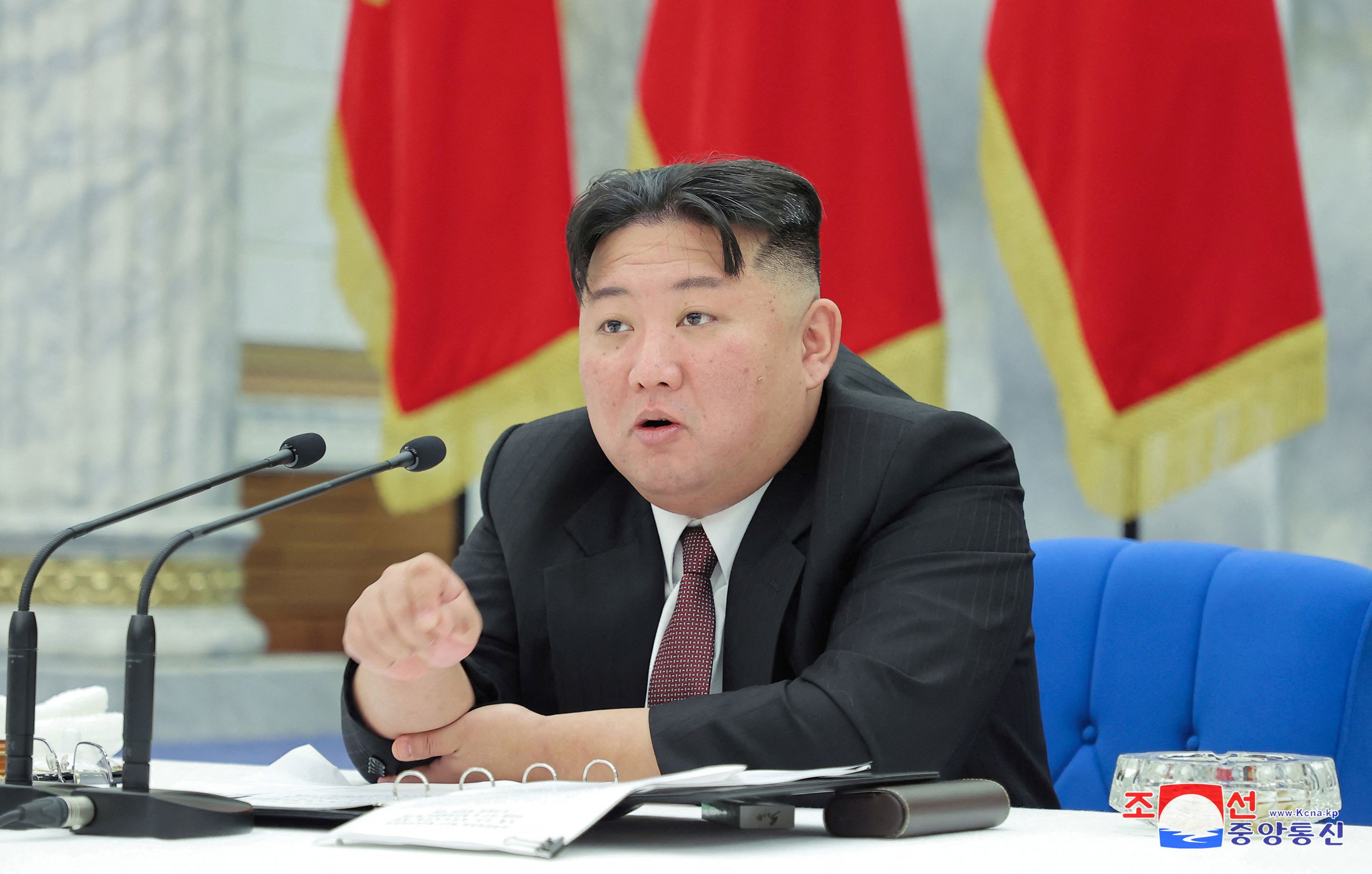 &Ocirc;ng Kim Jong Un mới đ&acirc;y đ&atilde; đưa ra nhiều tuy&ecirc;n bố cứng rắn về việc thống nhất đất nước (Ảnh: Th&ocirc;ng tấn x&atilde; Trung ương Triều Ti&ecirc;n)