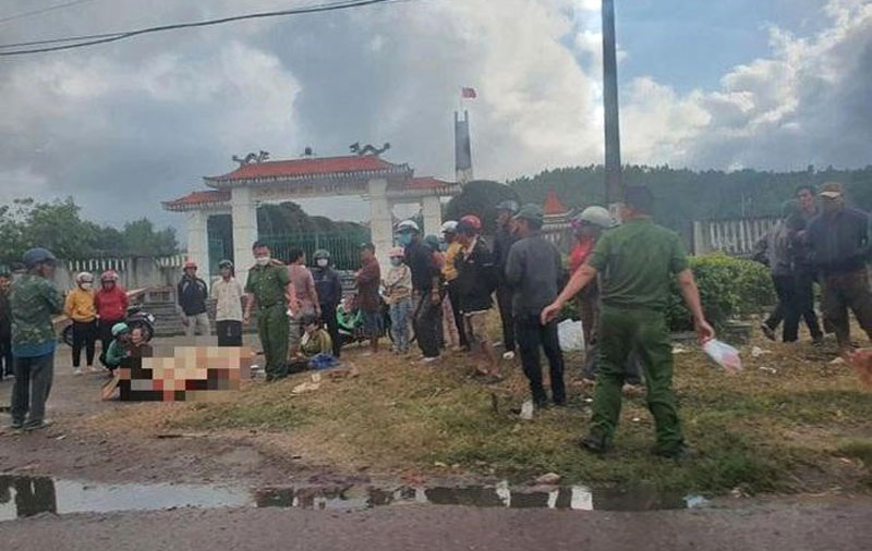 Hiện trường vụ tai nạn.