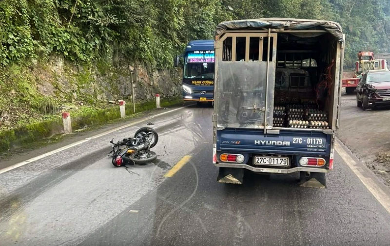 Hiện trường vụ tai nạn.