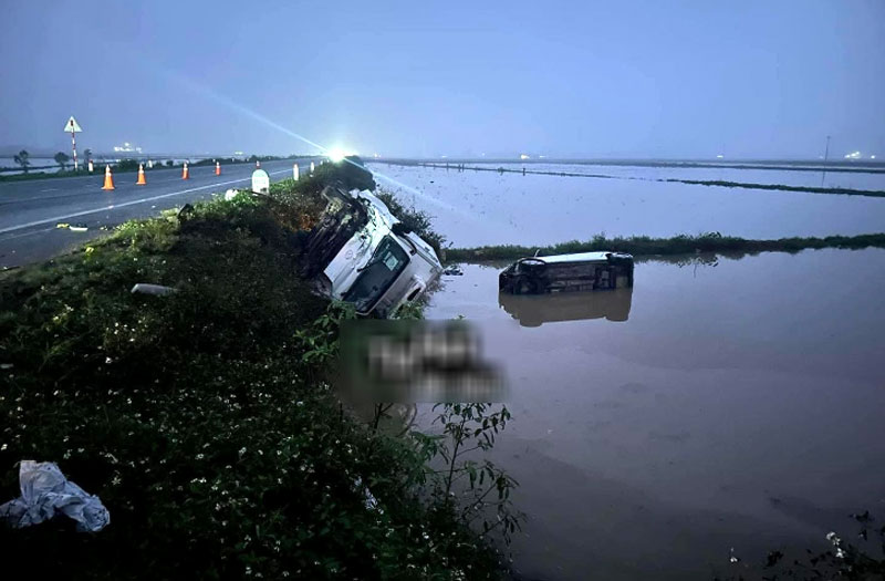 Hiện trường vụ tai nạn - Ảnh: Quỳnh An.