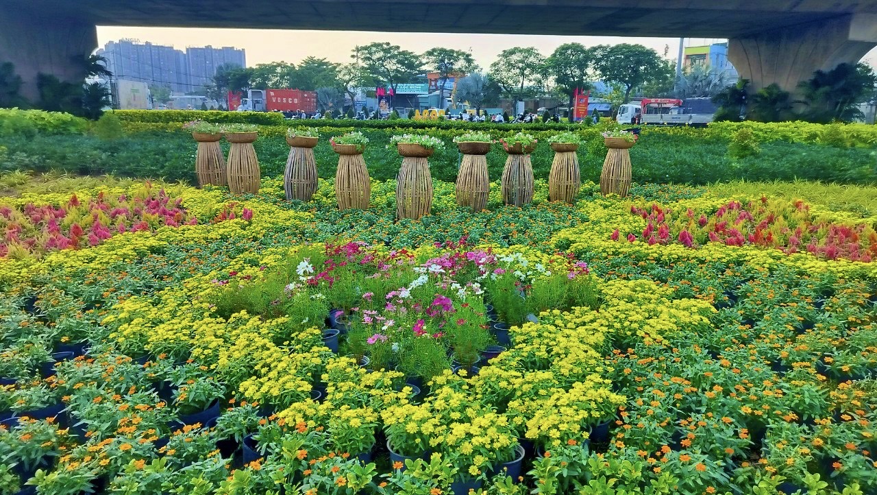 Công viên, vòng xoay ở TP.HCM ngập tràn sắc hoa đón tết Giáp Thìn- Ảnh 13. Công viên, vòng xoay ở TP.HCM ngập tràn sắc hoa đón tết Giáp Thìn- Ảnh 13.