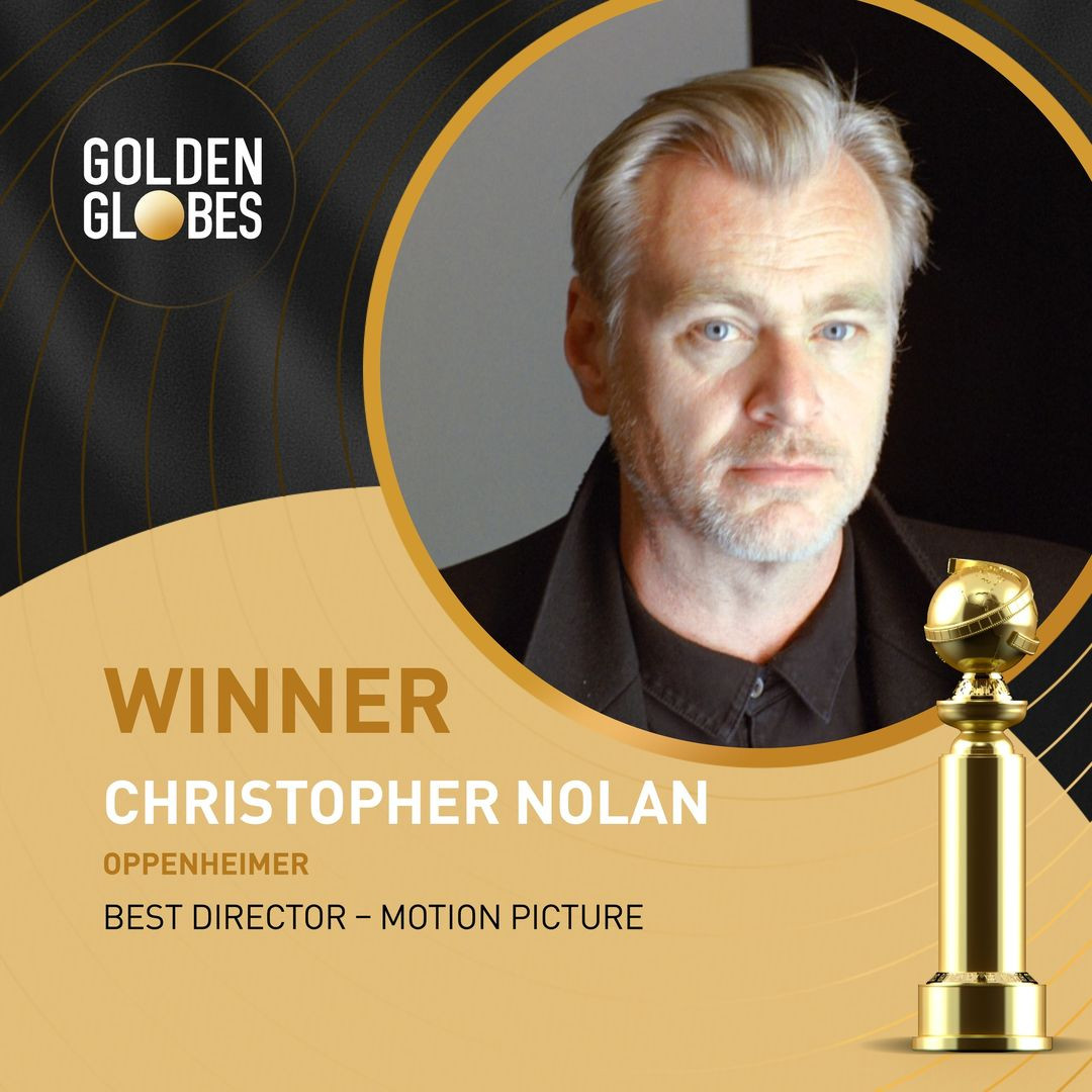 Christopher Nolan trong bộ &ldquo;Oppenheimer&rdquo; thắng giải Đạo diễn xuất sắc nhất phim điện ảnh (Best Director - Motion Picture)