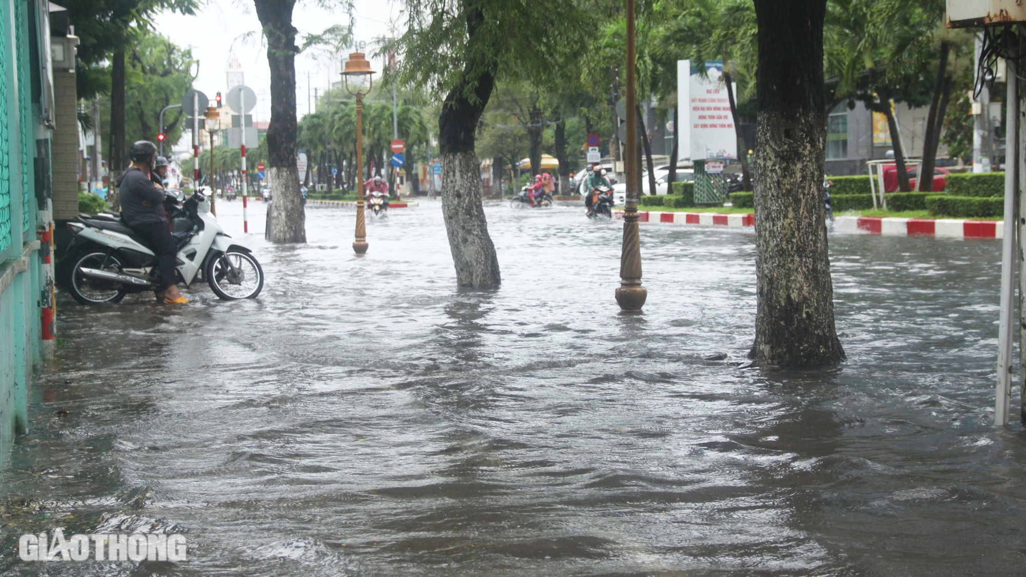 Mưa lớn k&eacute;o d&agrave;i, nhiều tuyến đường th&agrave;nh phố Bạc Li&ecirc;u ngập s&acirc;u- Ảnh 2.