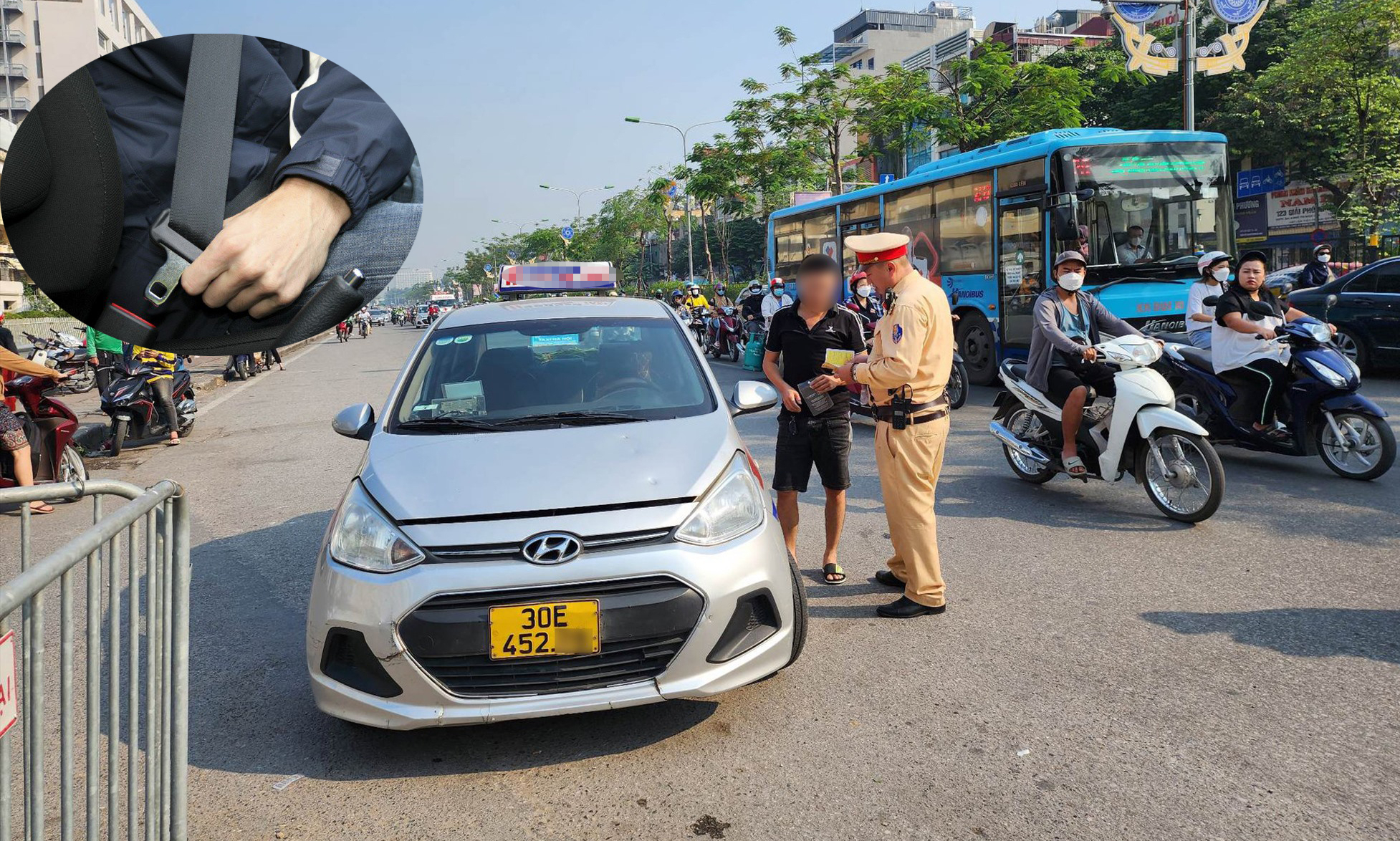 H&agrave;nh kh&aacute;ch sẽ bị phạt tiền khi đi taxi kh&ocirc;ng thắt d&acirc;y an to&agrave;n- Ảnh 1.