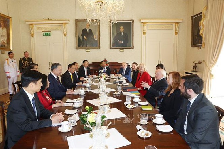 Tổng thống Ireland chủ tr&igrave; lễ đ&oacute;n ch&iacute;nh thức Tổng B&iacute; thư, Chủ tịch nước T&ocirc; L&acirc;m- Ảnh 4.